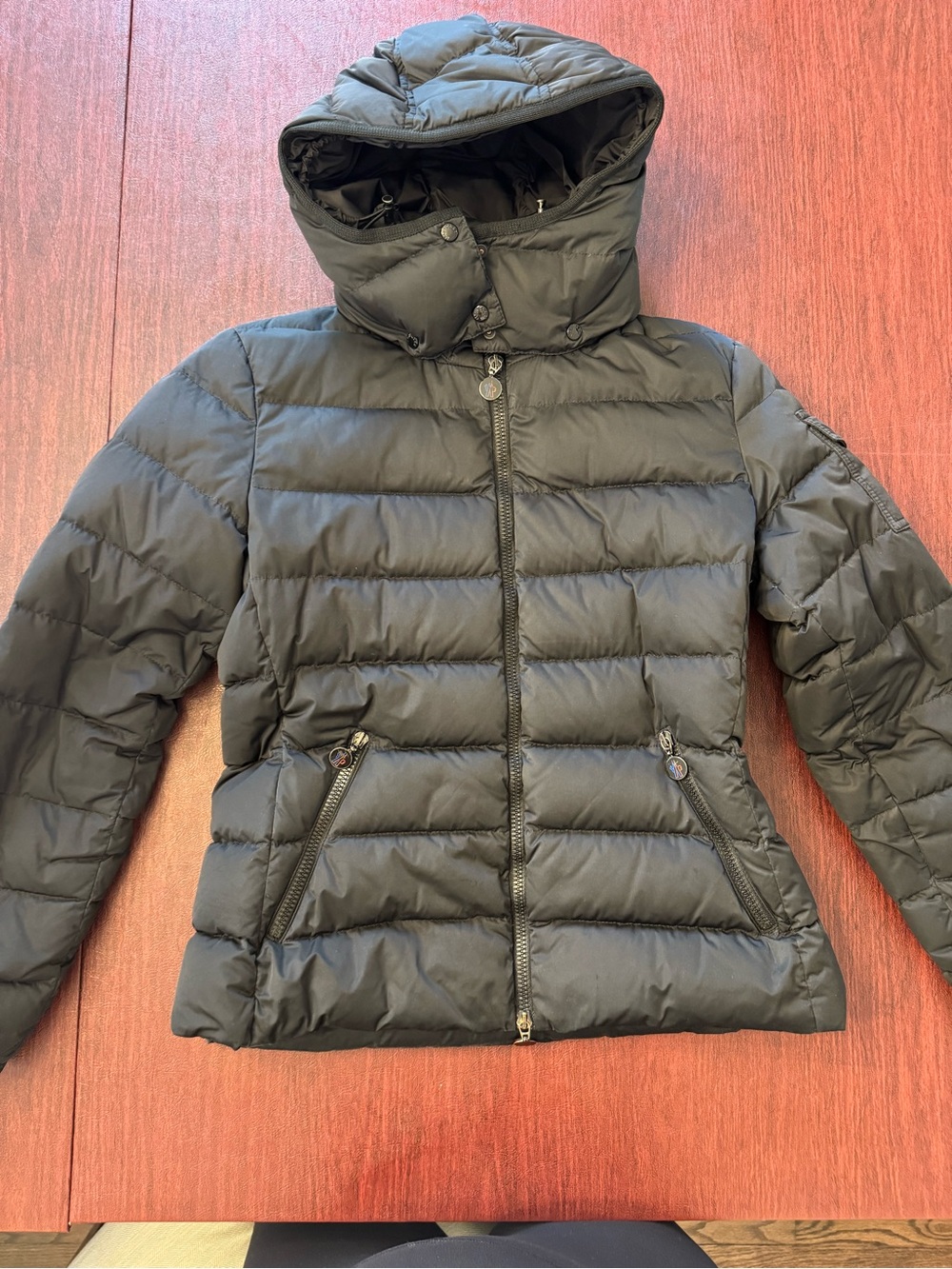 Moncler Women's Black Hooded Quilted Puffer Jacket